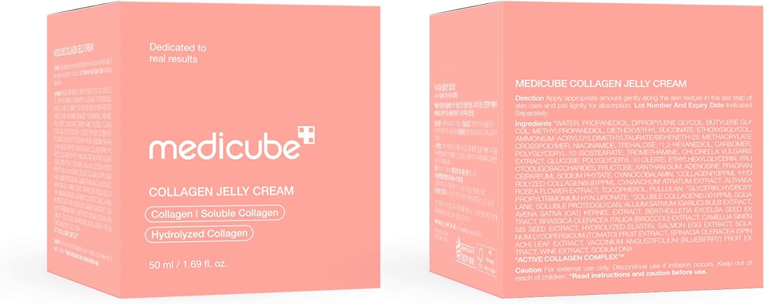 Two boxes of Medicube Collagen Jelly Cream on a white background