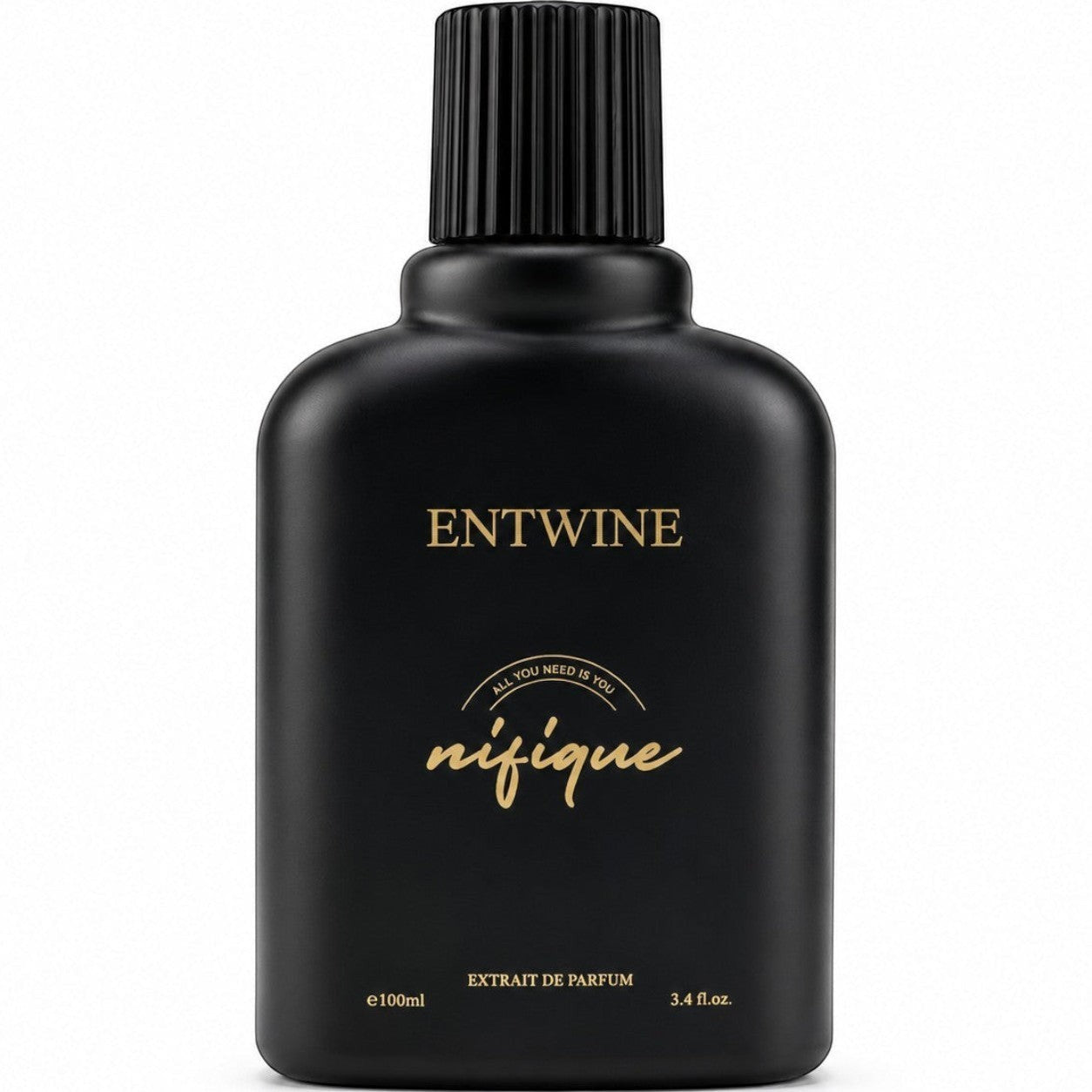Nifique Entwine M031 Khaltate Arabiya extrait de parfum in a minimalist matte black 100ml glass bottle.