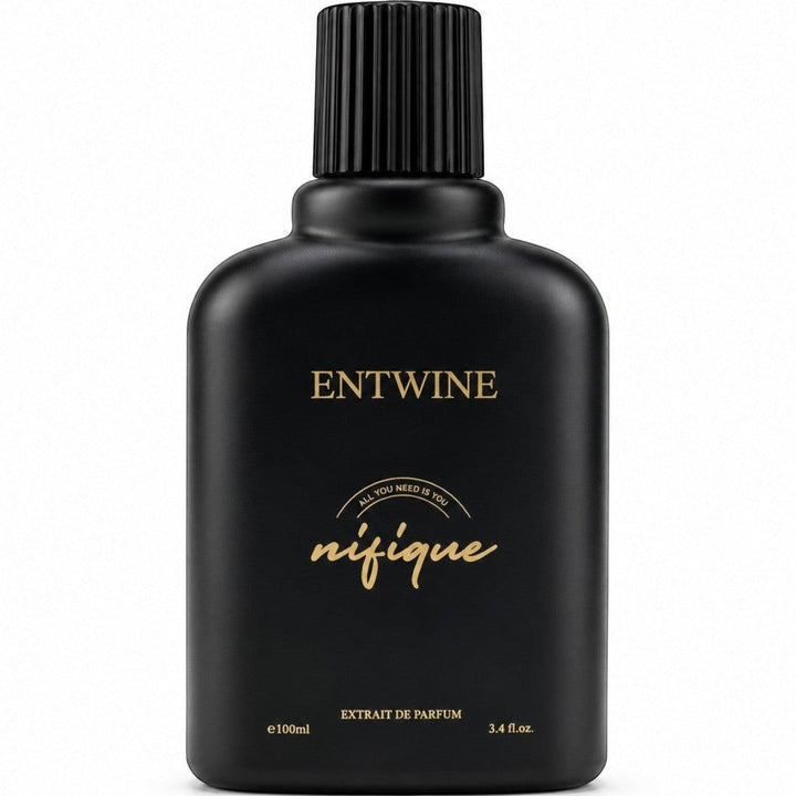 Nifique Entwine M031 Khaltate Arabiya extrait de parfum in a minimalist matte black 100ml glass bottle.