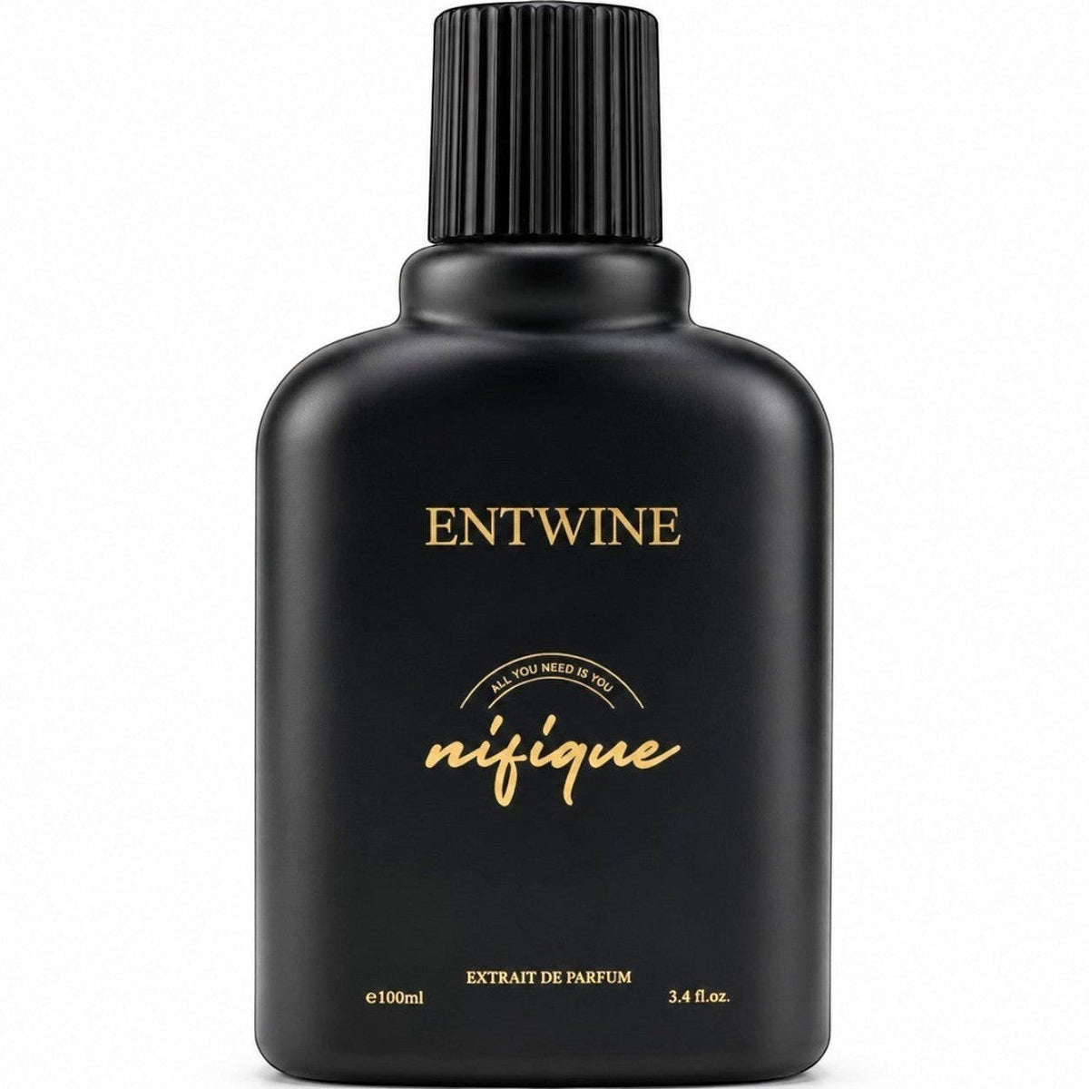 Nifique Entwine M031 Khaltate Arabiya extrait de parfum in a minimalist matte black 100ml glass bottle.