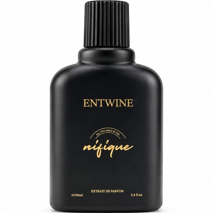 Nifique Entwine M031 Khaltate Arabiya extrait de parfum in a minimalist matte black 100ml glass bottle.